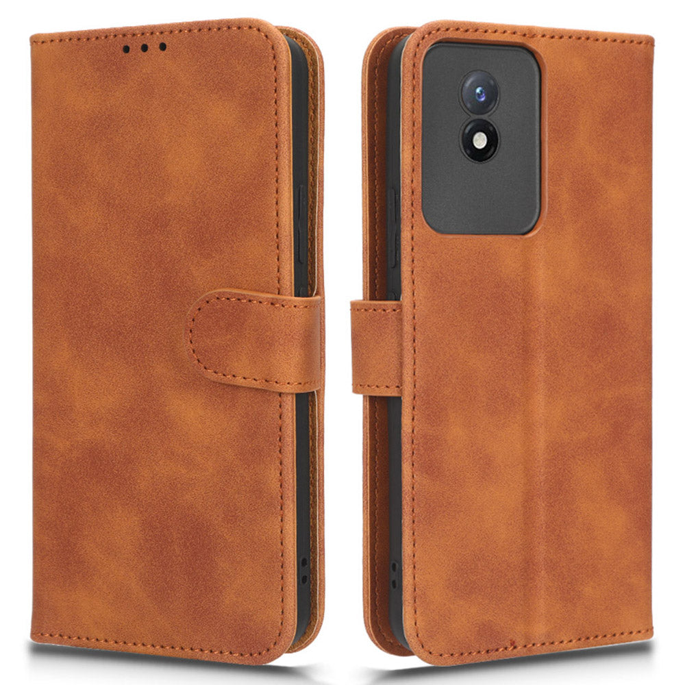Flip Shell for vivo Y02 4G Skin-touch PU Phone Leather Case Wallet Stand Cell Phone Cover Flip Shell for vivo Y02 4G Skin-touch PU Phone Leather Case Wallet Stand Cell Phone Cover